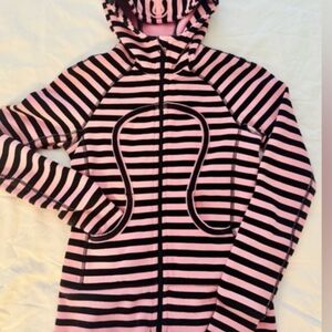lululemon athletica Pink and Black Striped Jacket